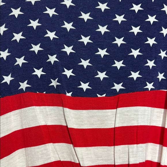 Patriotic Short Sleeve Tie Front Tee - Picture 2 of 4
